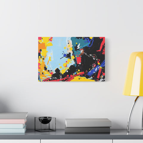 Abstract Color Splash Matte Canvas Print — Modern Stretched Wall Art