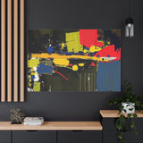 Abstract Color Splash Matte Canvas Print — Modern Stretched Wall Art