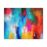 Vibrant Abstract Color Splash Matte Canvas Print
