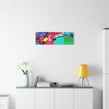 Abstract Neon Splash Matte Canvas Print — Vibrant Colorful Stretched Wall Art
