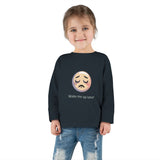 Toddler Long Sleeve Tee — 'Wake Me Up Later' Sleepy Emoji Kids Shirt