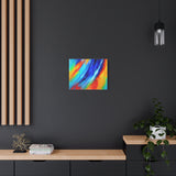 Abstract Rainbow Wave Matte Canvas Print — Vibrant Stretched Wall Art