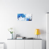 Abstract Blue Galaxy Canvas Print — Matte Stretched Wall Art