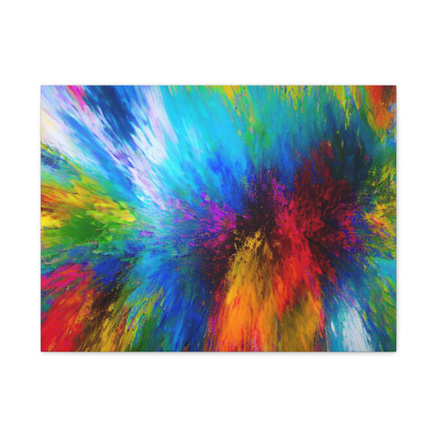 Abstract Color Explosion Matte Canvas Print