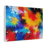Abstract Color Splash Matte Canvas Print — Vibrant Stretched Wall Art