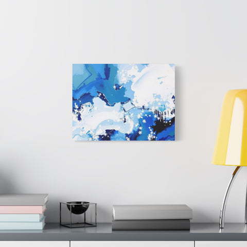 Abstract Blue Galaxy Canvas Print — Matte Stretched Wall Art