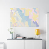 Pastel Abstract Brushstroke Canvas Wall Art