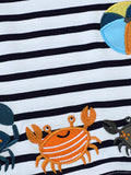 Children's Crab Striped Crew Neck T-Shirt