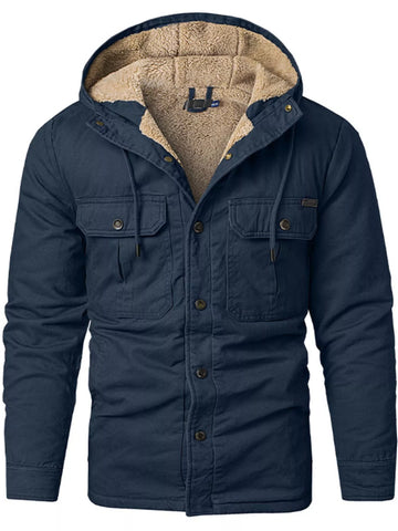 Men's Sherpa Lined Hooded Jacket