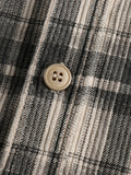 Men's Plus Size Button Down Plaid Corduroy Shirt with Chest Pockets