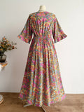 Plus Size Lace Detail Floral Surplice Dress