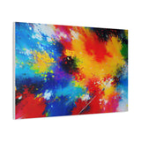 Abstract Color Splash Matte Canvas Print — Vibrant Stretched Wall Art