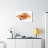 Skull Art Canvas Print – Vibrant Paint-Splash Skull Wall Decor