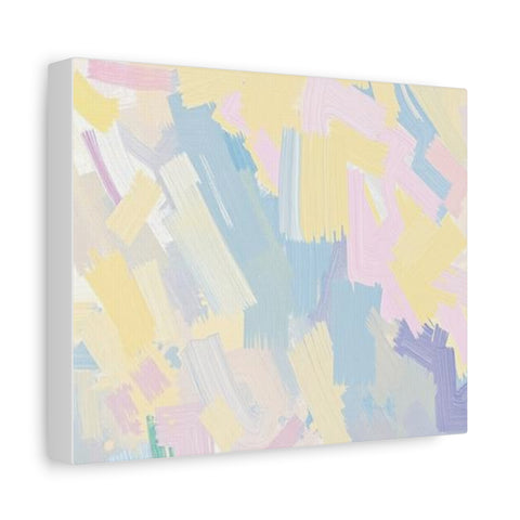 Pastel Abstract Brushstroke Canvas Wall Art