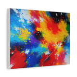 Abstract Color Splash Matte Canvas Print — Vibrant Stretched Wall Art