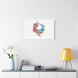 Abstract Color Splash Canvas Print — Modern Watercolor Circle Art on Matte Stretched Canvas