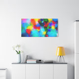 Abstract Rainbow Splash Matte Canvas Print