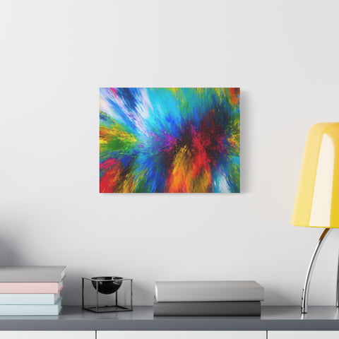 Abstract Color Explosion Matte Canvas Print
