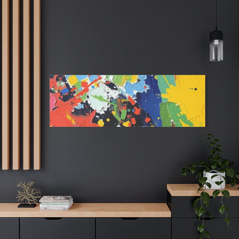 Abstract Color Splash Matte Canvas — Stretched Wall Art