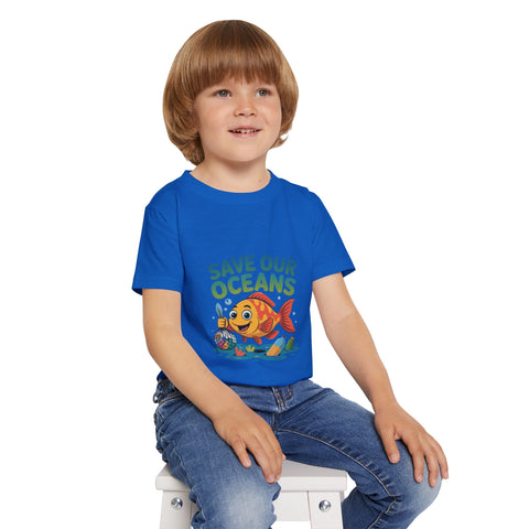 Save Our Oceans Toddler T-Shirt — Cute Fish Environmental Shirt for Kids