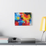 Abstract Color Splash Matte Canvas Print — Vibrant Stretched Wall Art