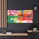 Abstract Color Splash Matte Canvas Print — Vibrant Modern Wall Art