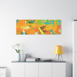 Abstract Orange & Green Canvas Art — Vibrant Modern Wall Decor