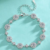 4 Carat 925 Sterling Silver Moissanite Bracelet