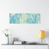 Abstract Aqua Brushstroke Canvas Print — Coastal Blue Wall Art