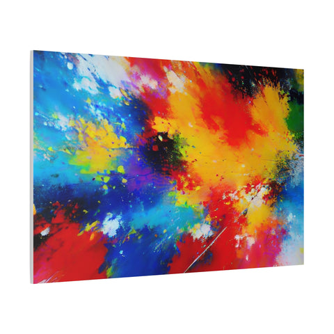 Abstract Color Splash Matte Canvas Print — Vibrant Stretched Wall Art