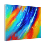 Abstract Rainbow Wave Matte Canvas Print — Vibrant Stretched Wall Art