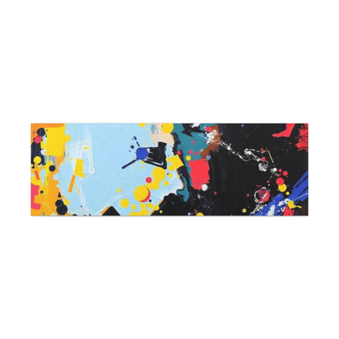Abstract Color Splash Matte Canvas Print — Modern Stretched Wall Art