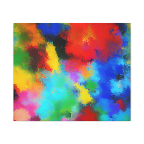 Abstract Color Burst Canvas Print — Vibrant Stretched Matte Wall Art