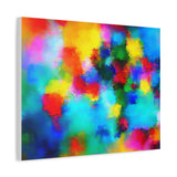 Abstract Rainbow Splash Matte Canvas Print