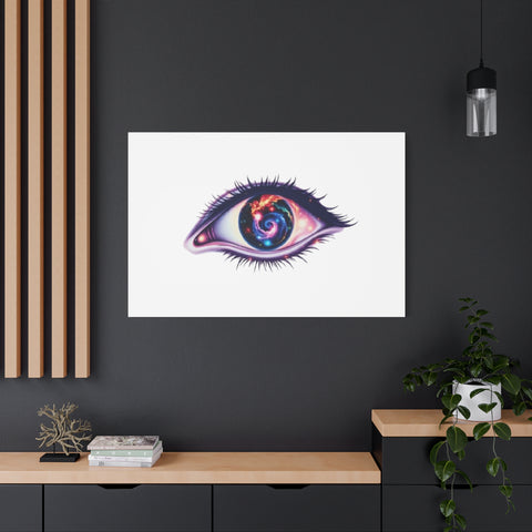 Cosmic Eye Canvas Print — Galaxy Eye Matte Stretched Wall Art