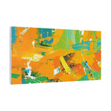 Abstract Orange & Green Canvas Art — Vibrant Modern Wall Decor