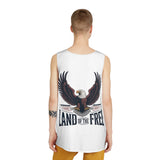 Patriotic Eagle Tank Top - "Land of the Free" Men's Sleeveless Shirt