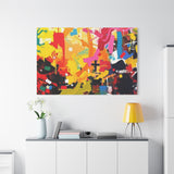 Abstract Color Splash Canvas Print - Vibrant Stretched Matte Wall Art