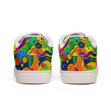Psychedelic Retro Bubble Leather Sneakers
