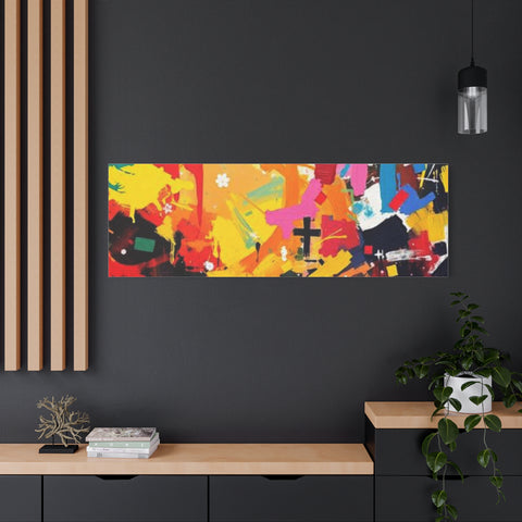 Abstract Color Splash Canvas Print - Vibrant Stretched Matte Wall Art