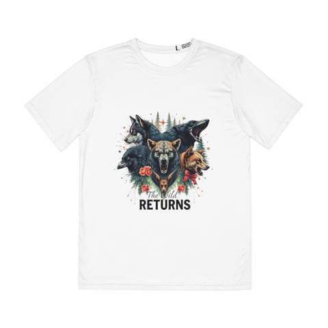 Men's Wolf Graphic Tee - "The Wild Returns" Nature-Lovers Shirt