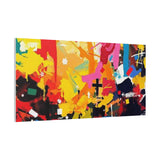 Abstract Color Splash Canvas Print - Vibrant Stretched Matte Wall Art