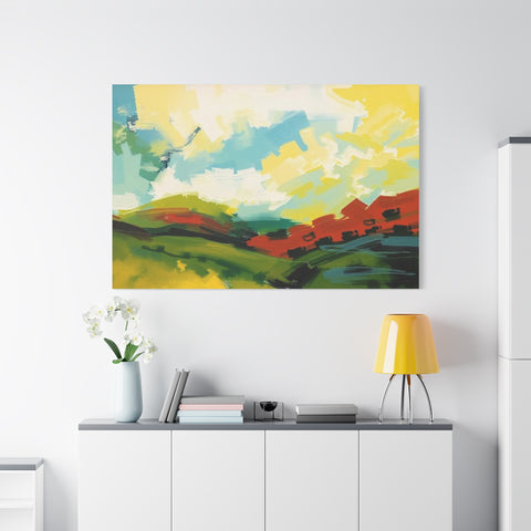 Abstract Colorful Landscape Canvas