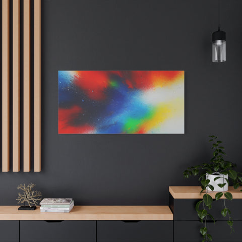 Abstract Color Burst Canvas Print — Vibrant Stretched Matte Wall Art