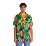Tropical Hibiscus Hawaiian Shirt — Men's Floral Aloha Button-Up