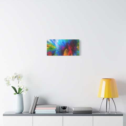 Abstract Color Explosion Matte Canvas Print