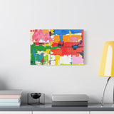 Abstract Color Splash Matte Canvas Print — Vibrant Modern Wall Art