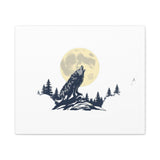 Howling Wolf Moon Matte Canvas Wall Art — Stretched 1.25"