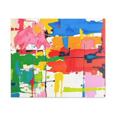 Abstract Color Splash Matte Canvas Print — Vibrant Modern Wall Art