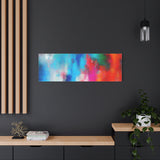Vibrant Abstract Color Splash Matte Canvas Print